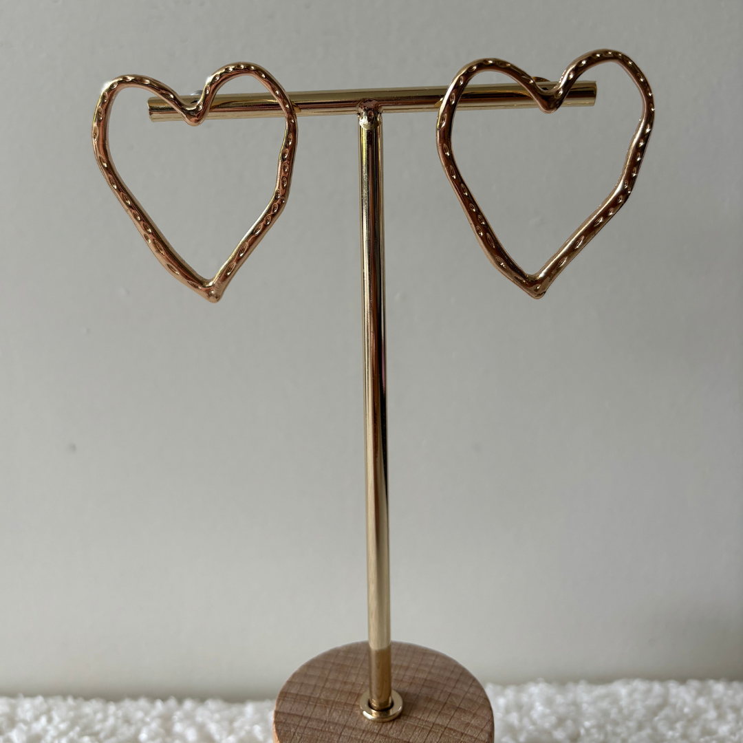 Open heart earrings