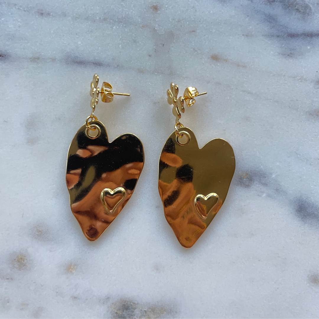 Big heart earrings