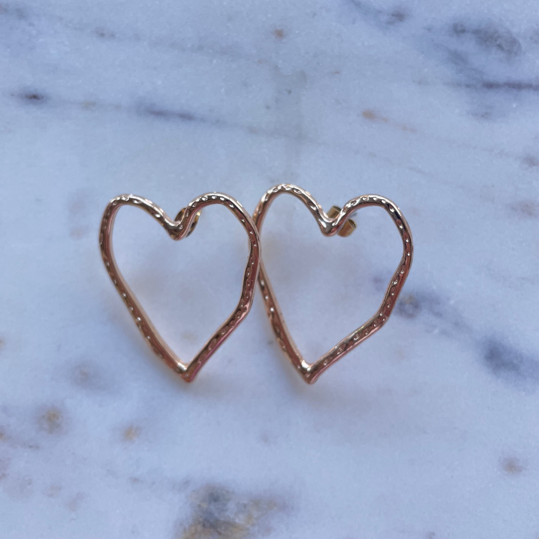 Open heart earrings