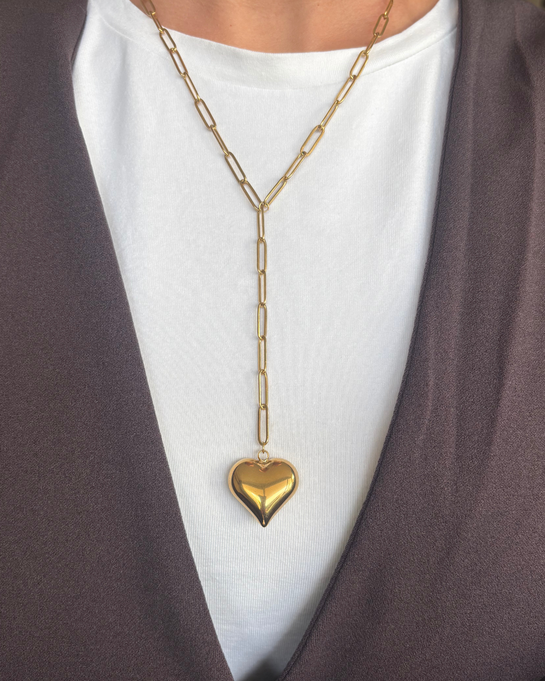 Heart necklace long