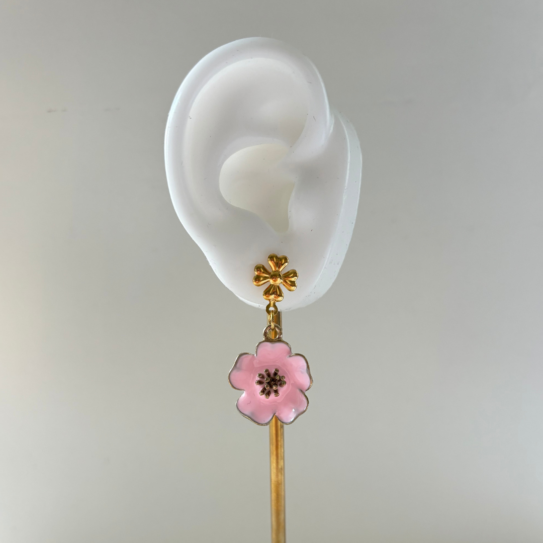 Blossom earrings pink