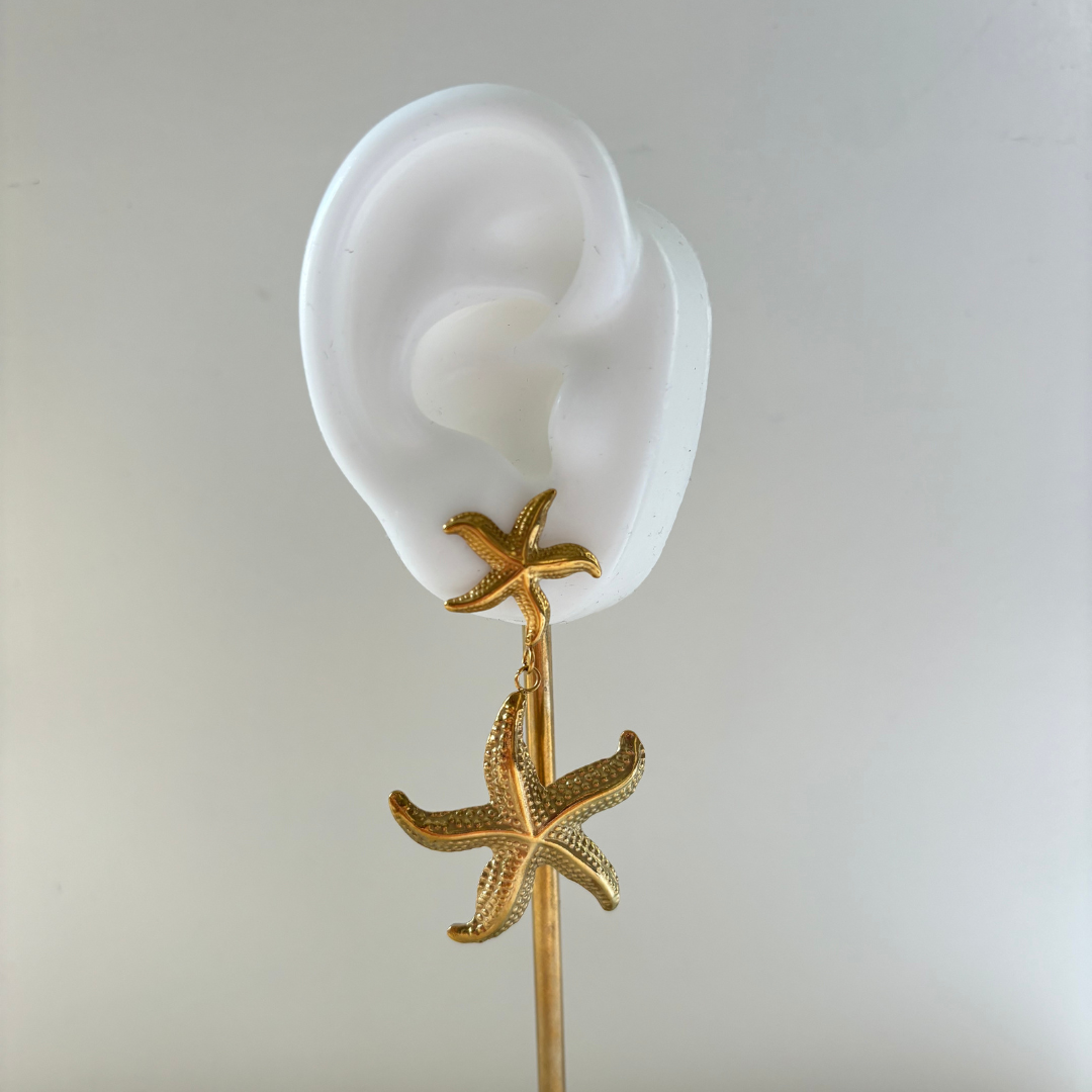 Seastar earrings aan