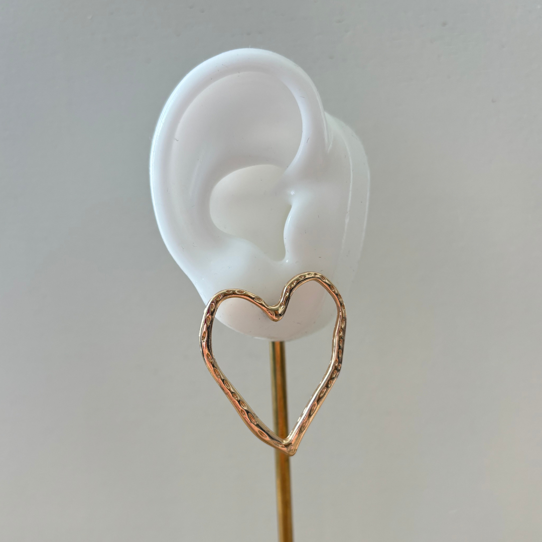 Open heart earrings