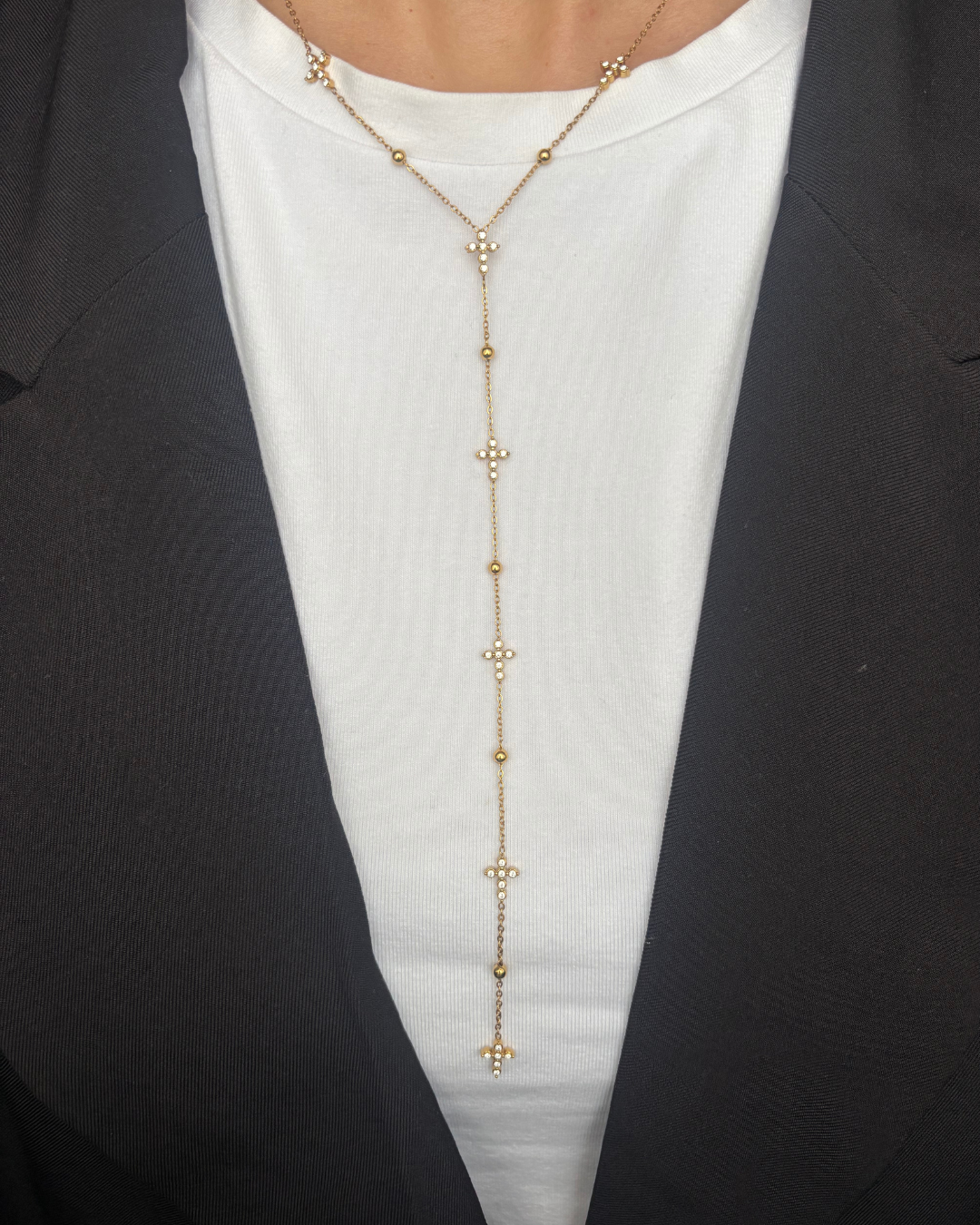 Sparkling cross necklace