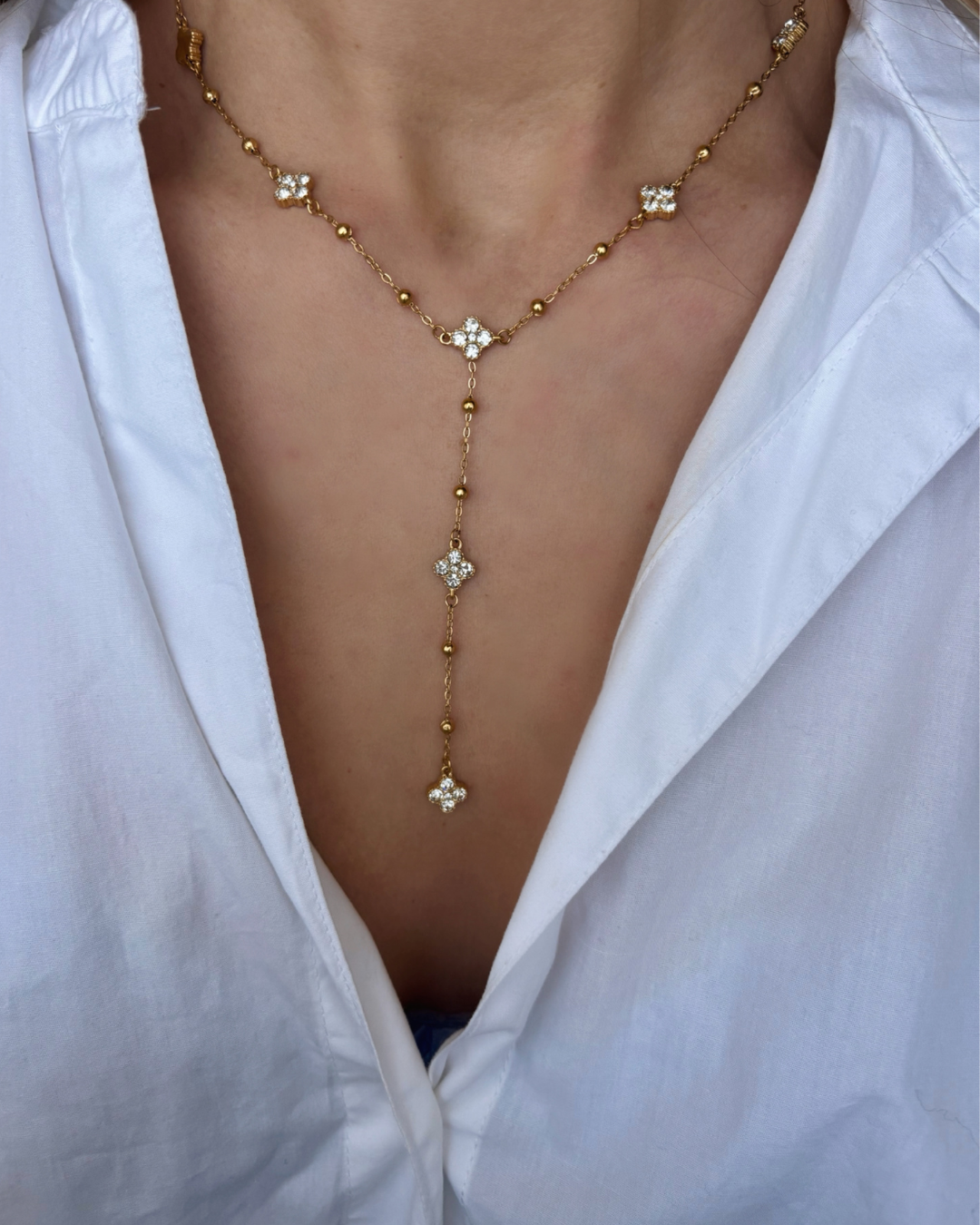 Clover Y-necklace
