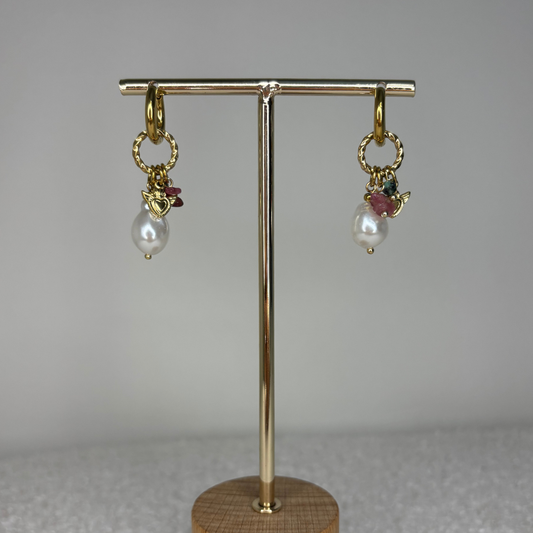 Velour pearl earrings