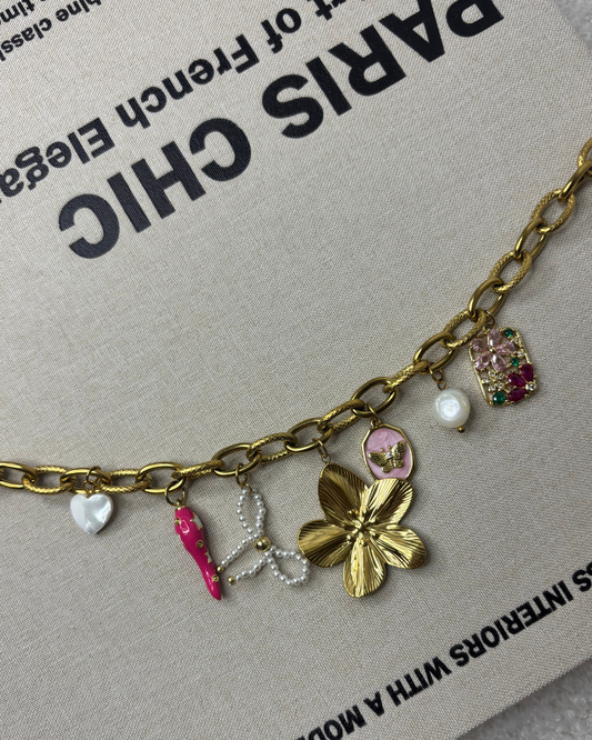 Blush bloom necklace