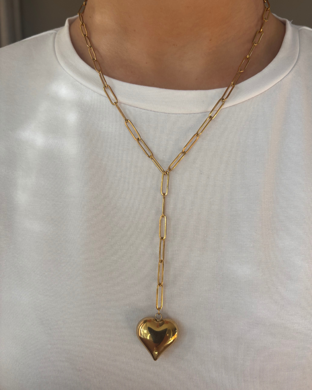 Heart necklace long