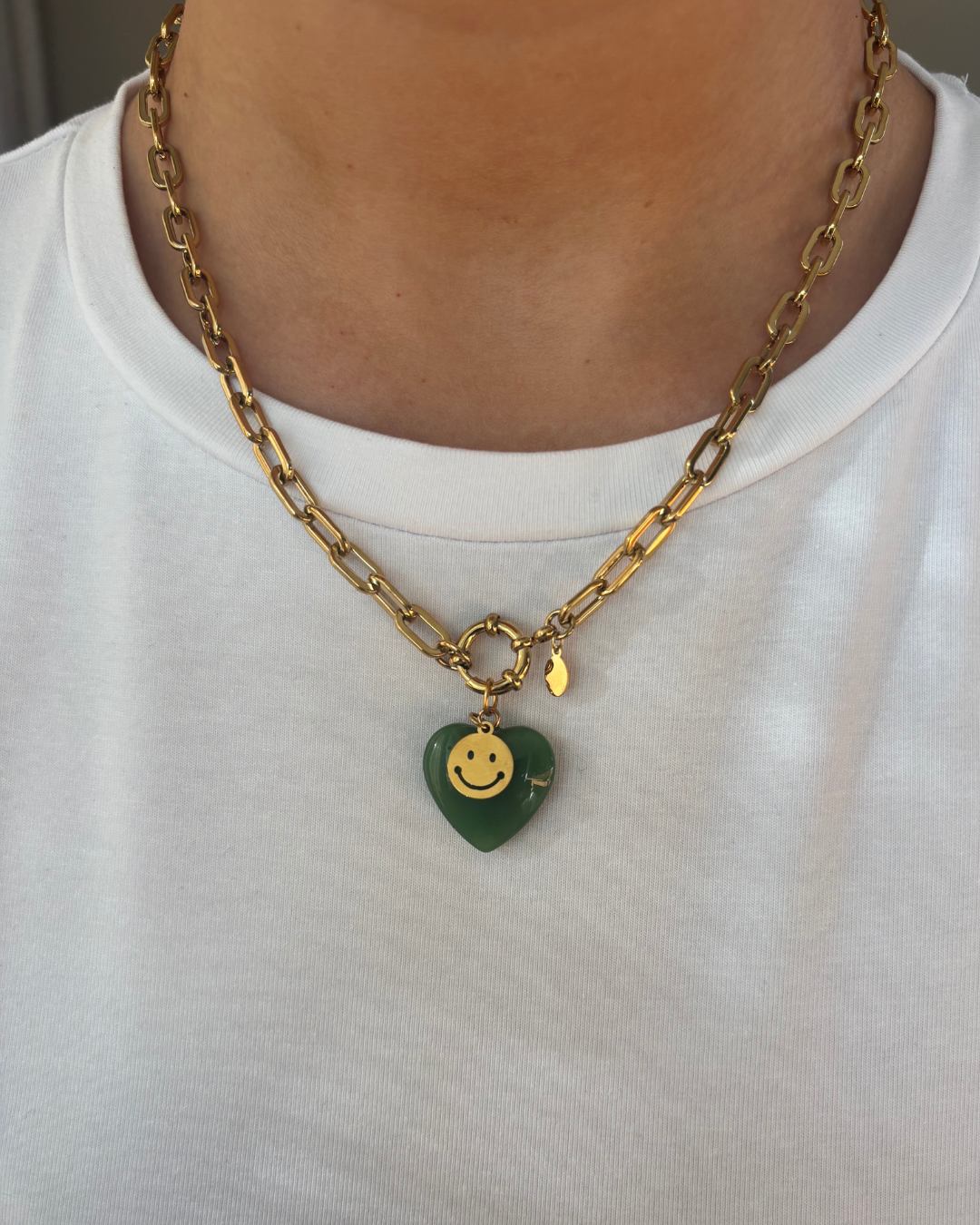 Happy necklace green