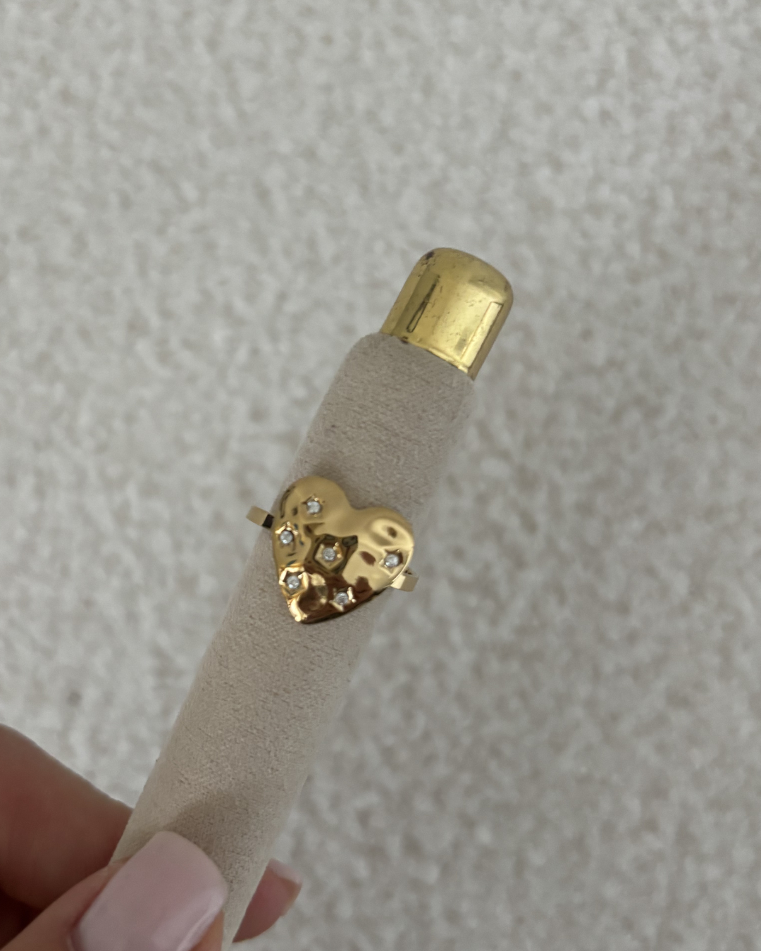 Heart strass ring