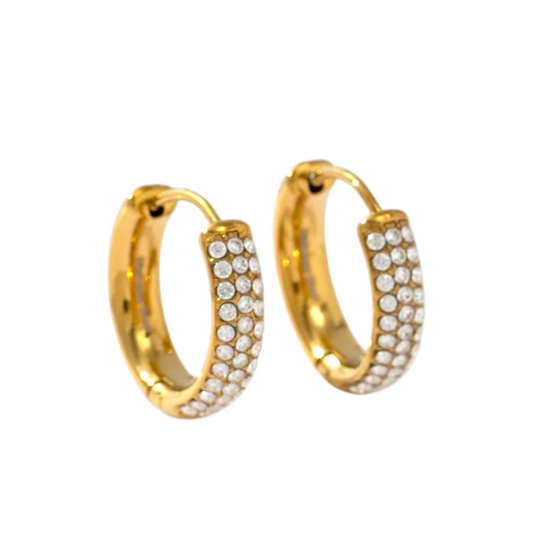 Strass earrings 15 mm