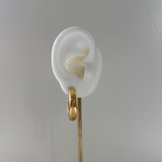Golden hoops earrings