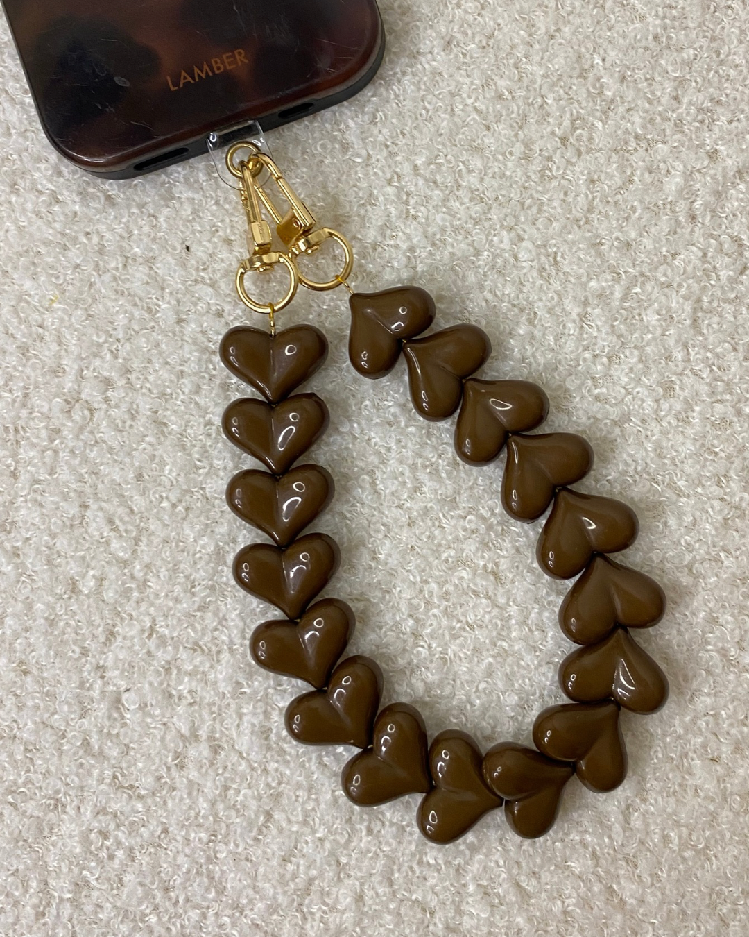 Telefoonkoord chocolate