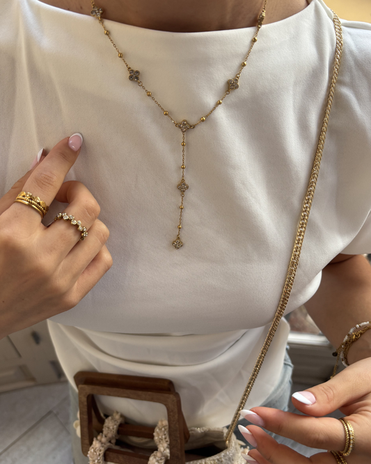 Clover Y-necklace (pre order)