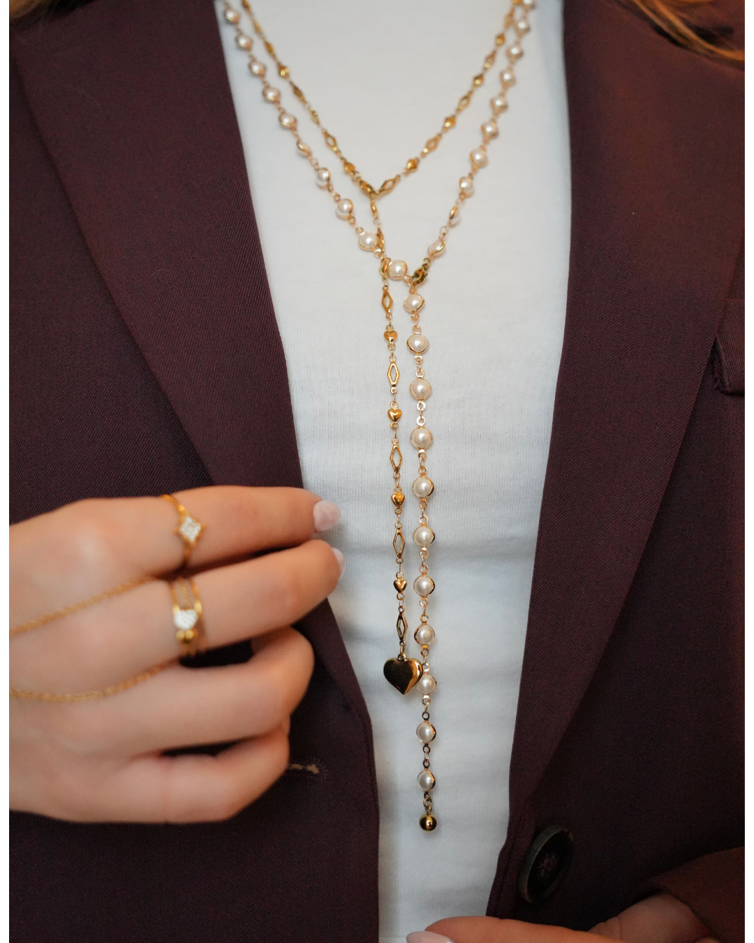 Pearl dots necklace