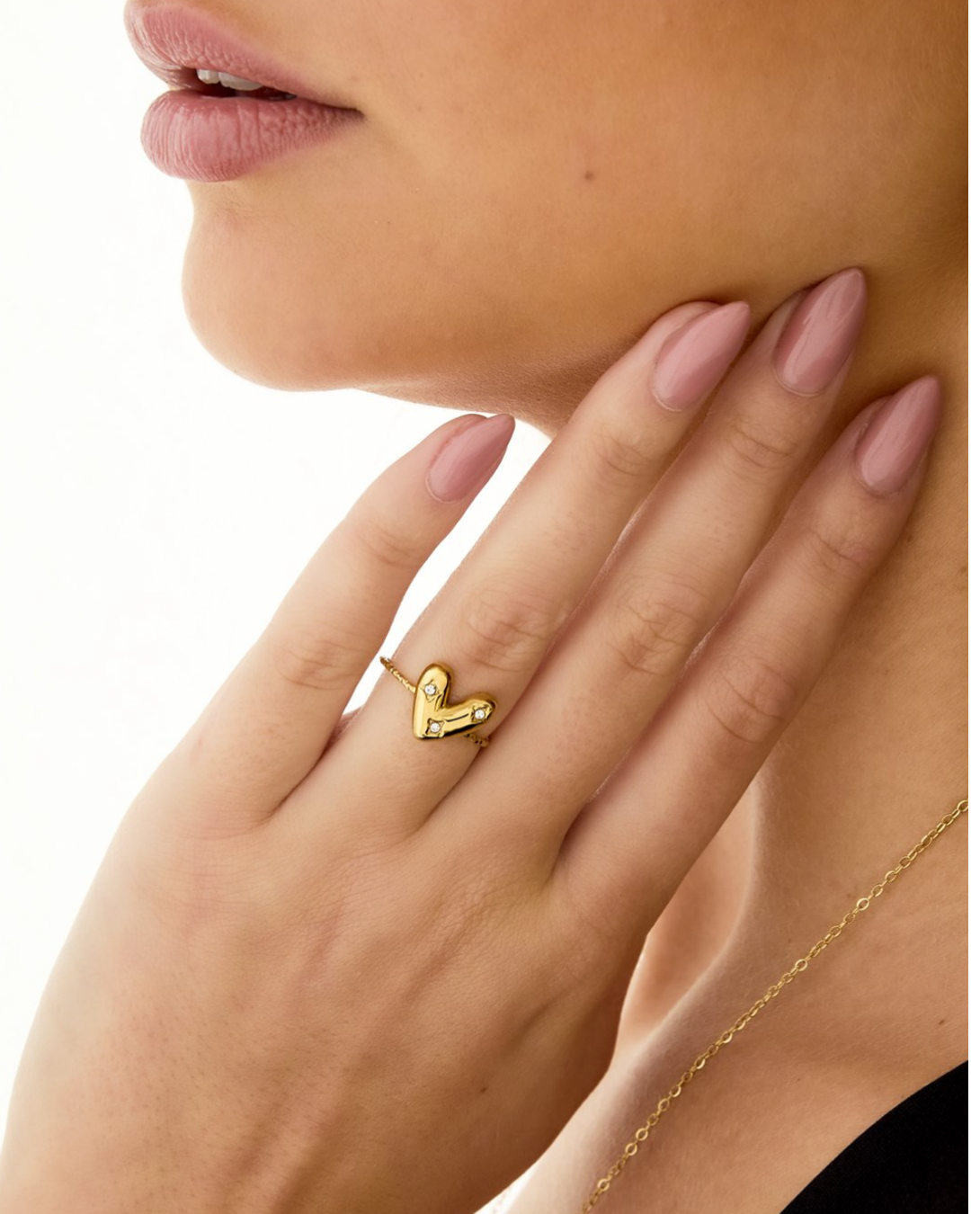 Heart strass ring